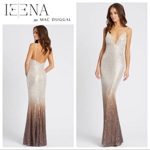MAC DUGGAL Ombré Sequin Mermaid Gown